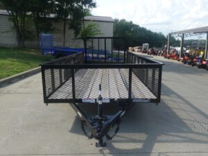 6.4×18 Utility Trailer with 2FT Mesh Sides & Gate (2) 3,500LB Axles GVWR 7K - Image 2
