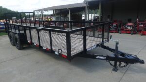 6.4×18 Utility Trailer with 2FT Mesh Sides & Gate (2) 3,500LB Axles GVWR 7K - Image 3