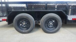 6.4×18 Utility Trailer with 2FT Mesh Sides & Gate (2) 3,500LB Axles GVWR 7K - Image 20