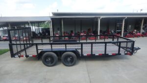 6.4×18 Utility Trailer with 2FT Mesh Sides & Gate (2) 3,500LB Axles GVWR 7K - Image 4