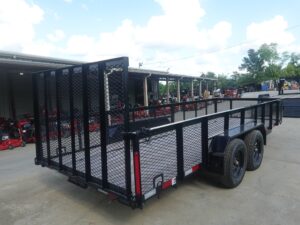 6.4×18 Utility Trailer with 2FT Mesh Sides & Gate (2) 3,500LB Axles GVWR 7K - Image 5