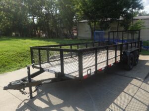 6.4×18 Utility Trailer with 2FT Mesh Sides & Gate (2) 3,500LB Axles GVWR 7K - Image 8