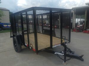5×8 Straight Deck Utility Trailer with 4ft Mesh Side 3500lb Axle - Image 3