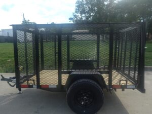 5×8 Straight Deck Utility Trailer with 4ft Mesh Side 3500lb Axle - Image 4