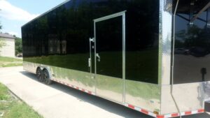 8.5×30 Black Enclosed 2-5200lb Axles 9′ Interior Height with Winch - Image 12