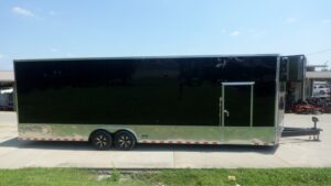 8.5×30 Black Enclosed 2-5200lb Axles 9′ Interior Height with Winch - Image 5