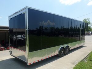 8.5×30 Black Enclosed 2-5200lb Axles 9′ Interior Height with Winch - Image 7