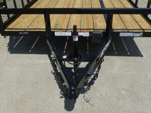 7×20 Powder Coated Straight Deck Utility Trailer with Side Gate (2) 3,500lb Axles - Image 15