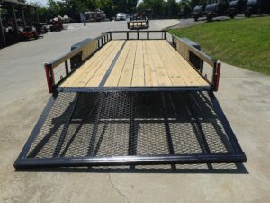 7×20 Powder Coated Straight Deck Utility Trailer with Side Gate (2) 3,500lb Axles - Image 14