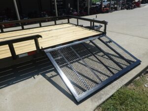 7×20 Powder Coated Straight Deck Utility Trailer with Side Gate (2) 3,500lb Axles - Image 11