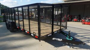 6.4×18 Debris / Junk Utility Trailer 4ft Mesh Sides (2) 3500lb Axles 7K GVWR