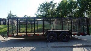 6.4×18 Debris / Junk Utility Trailer 4ft Mesh Sides (2) 3500lb Axles 7K GVWR - Image 7