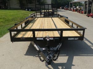 7×20 Heavy Duty Straight Deck Utility Trailer (2) 5,200lb Axles with Brakes 10K GVWR - Image 2