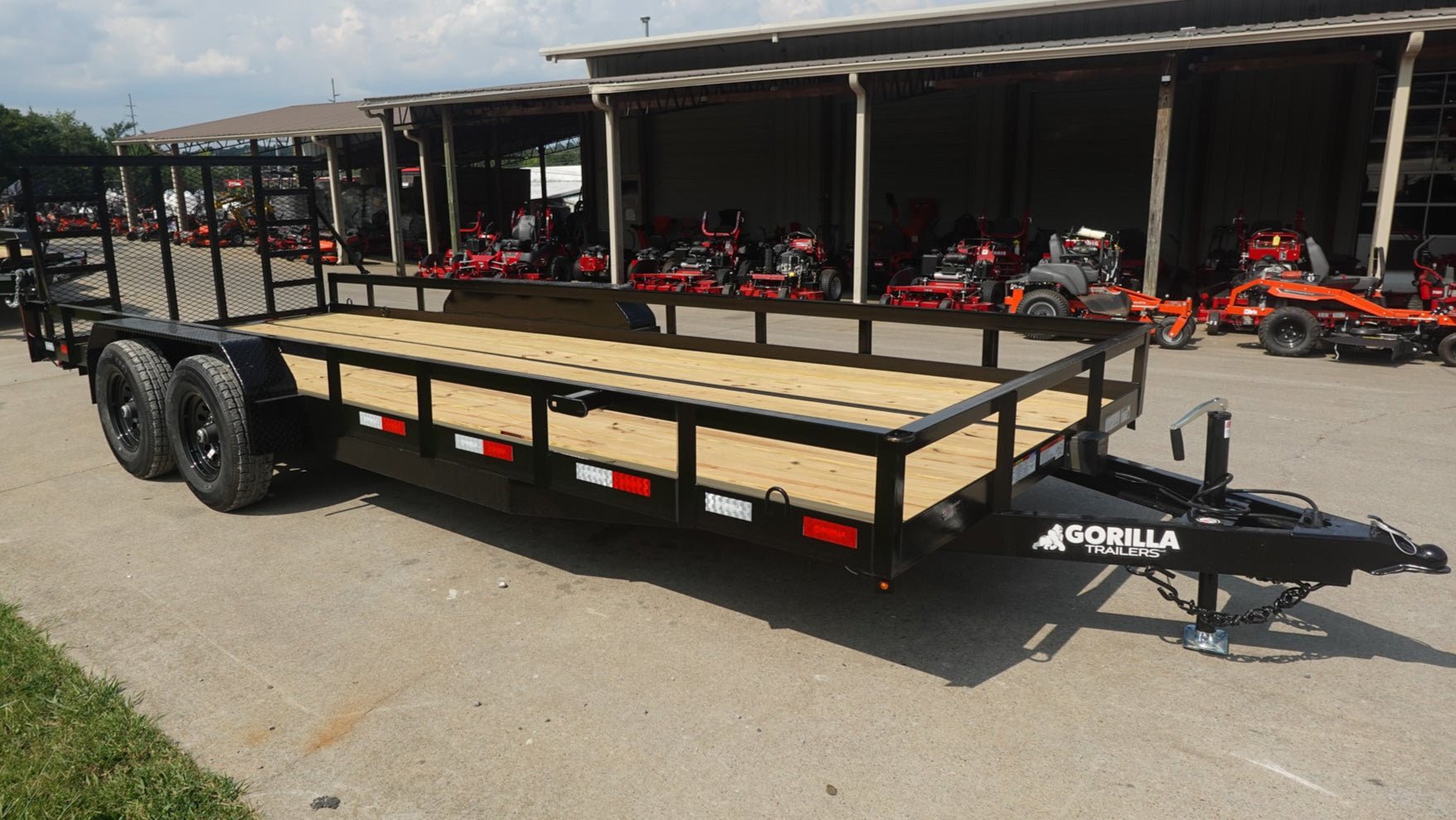 7×20 Heavy Duty Straight Deck Utility Trailer (2) 5,200lb Axles with Brakes 10K GVWR 7×20 Heavy Duty Straight Deck Utility Trailer (2) 5,200lb Axles with Brakes 10K GVWR - Image 1