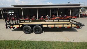 7×20 Heavy Duty Straight Deck Utility Trailer (2) 5,200lb Axles with Brakes 10K GVWR - Image 4