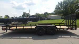 7×20 Heavy Duty Straight Deck Utility Trailer (2) 5,200lb Axles with Brakes 10K GVWR - Image 6