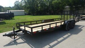 7×20 Heavy Duty Straight Deck Utility Trailer (2) 5,200lb Axles with Brakes 10K GVWR - Image 3
