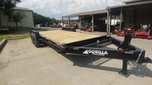 7×20 Equipment Trailer Dovetail (2) 7,000LB Axles with King Kong Ramps - Image 2