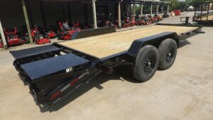 7×20 Equipment Trailer Dovetail (2) 7,000LB Axles with King Kong Ramps - Image 9