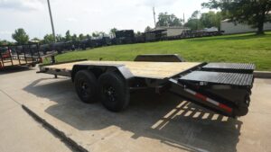 7×20 Equipment Trailer Dovetail (2) 7,000LB Axles with King Kong Ramps - Image 7