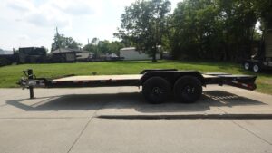 7×20 Equipment Trailer Dovetail (2) 7,000LB Axles with King Kong Ramps - Image 4