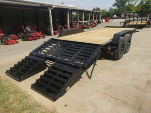 7×20 Equipment Trailer Dovetail (2) 7,000LB Axles with King Kong Ramps - Image 12