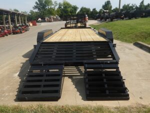 7×20 Equipment Trailer Dovetail (2) 7,000LB Axles with King Kong Ramps - Image 13