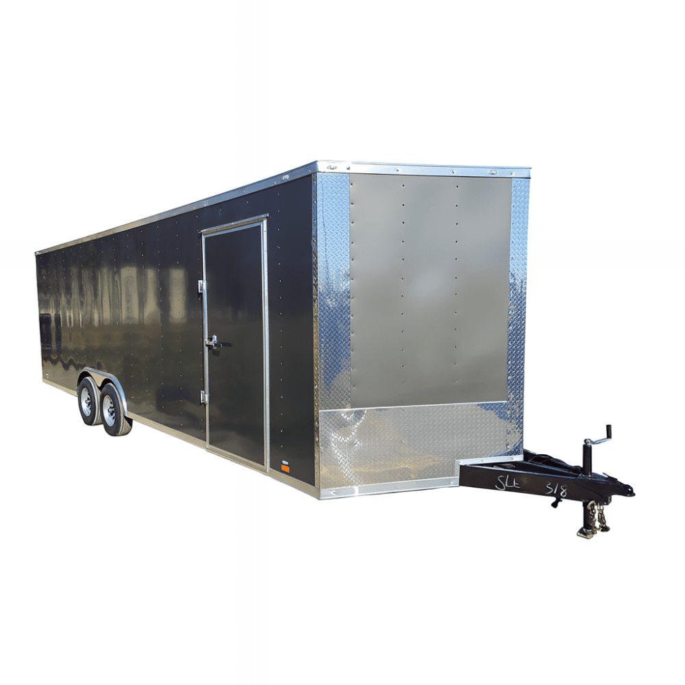 Enclosed Trailer 8.5′ X 24′ Tandem Axle Charcoal Grey 7′ Interior Motorcycle Car Hauler Enclosed Trailer 8.5′ X 24′ Tandem Axle Charcoal Grey 7′ Interior Motorcycle Car Hauler - Image 1