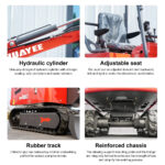 Mini Excavator – Hydraulic Thumb Clamp, 13.5HP Rato Engine Gas Powered | HUAYEE HY12C - Image 9
