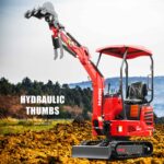 Mini Excavator with Hydraulic Thumb & Side Swing Boom – 13.5hp B&S Engine | HUAYEE HY14C - Image 8