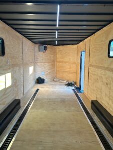 8.5′ X 24′ Cobalt Blue With Blackout Custom Enclosed Trailer - Image 6