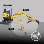 MechMaxx Mini Compact Excavator with Kubota D902 Engine, 95″ Max Digging Depth, 4190 lb Operating Weight, Model MEC17PRO - Image 32