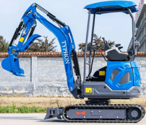 TYPHON TERROR XIX STORM Mini Excavator – 4000lbs Trench Digger with Boom Swing, Canopy, Retractable Tracks - Image 3