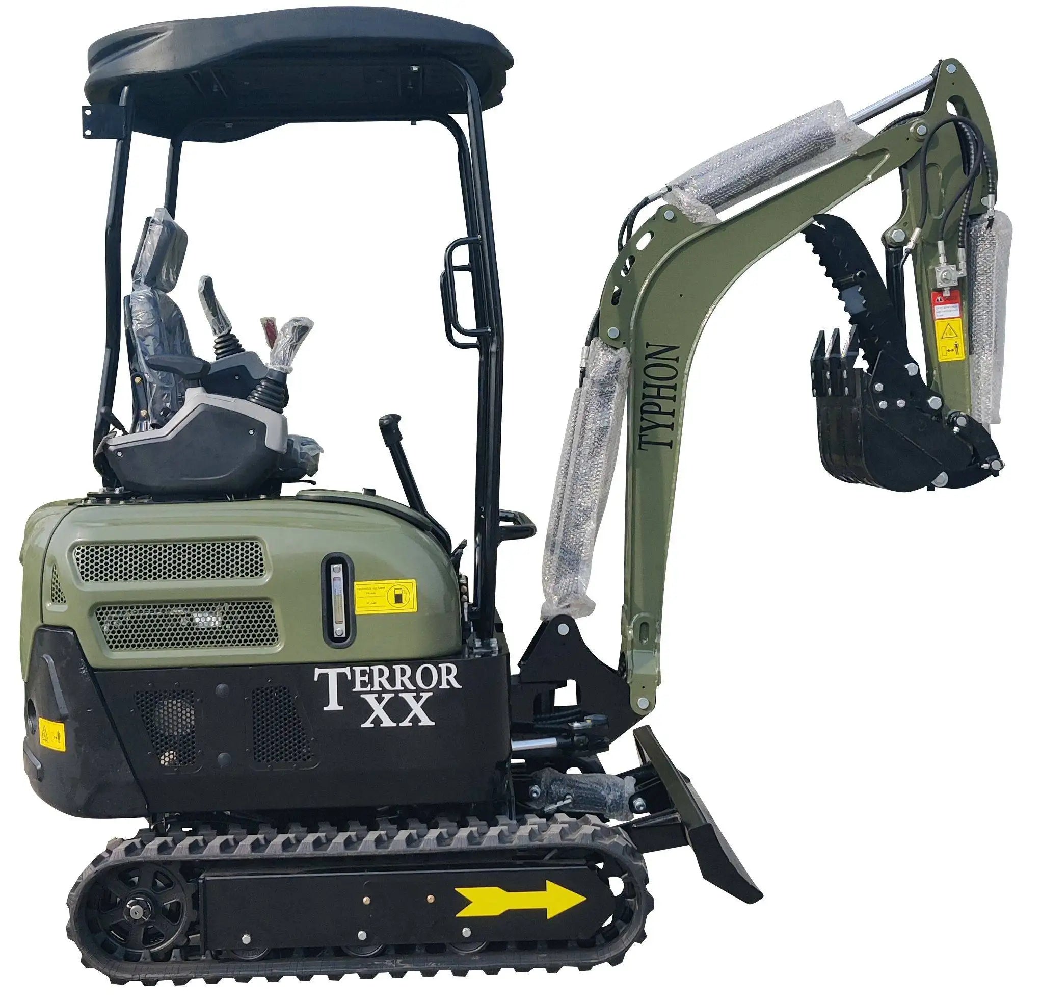 2025 4,000 lb Green TYPHON TERROR XX Mini Excavator Rubber Track with Kubota D902 Diesel Engine USA 2025 4,000 lb Green TYPHON TERROR XX Mini Excavator Rubber Track with Kubota D902 Diesel Engine USA - Image 1