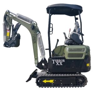 2025 4,000 lb Green TYPHON TERROR XX Mini Excavator Rubber Track with Kubota D902 Diesel Engine USA - Image 2