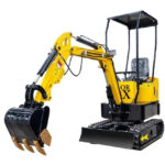 TYPHON TERROR X STORM Mini Excavator – 1 Ton Trench Digger with Canopy, Hydraulic Thumb Clip, Bucket USA