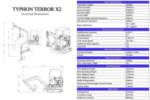 TYPHON TERROR X2 STORM Mini Excavator 2.5 Ton Diesel Kubota V1505 25HP Engine USA - Image 8
