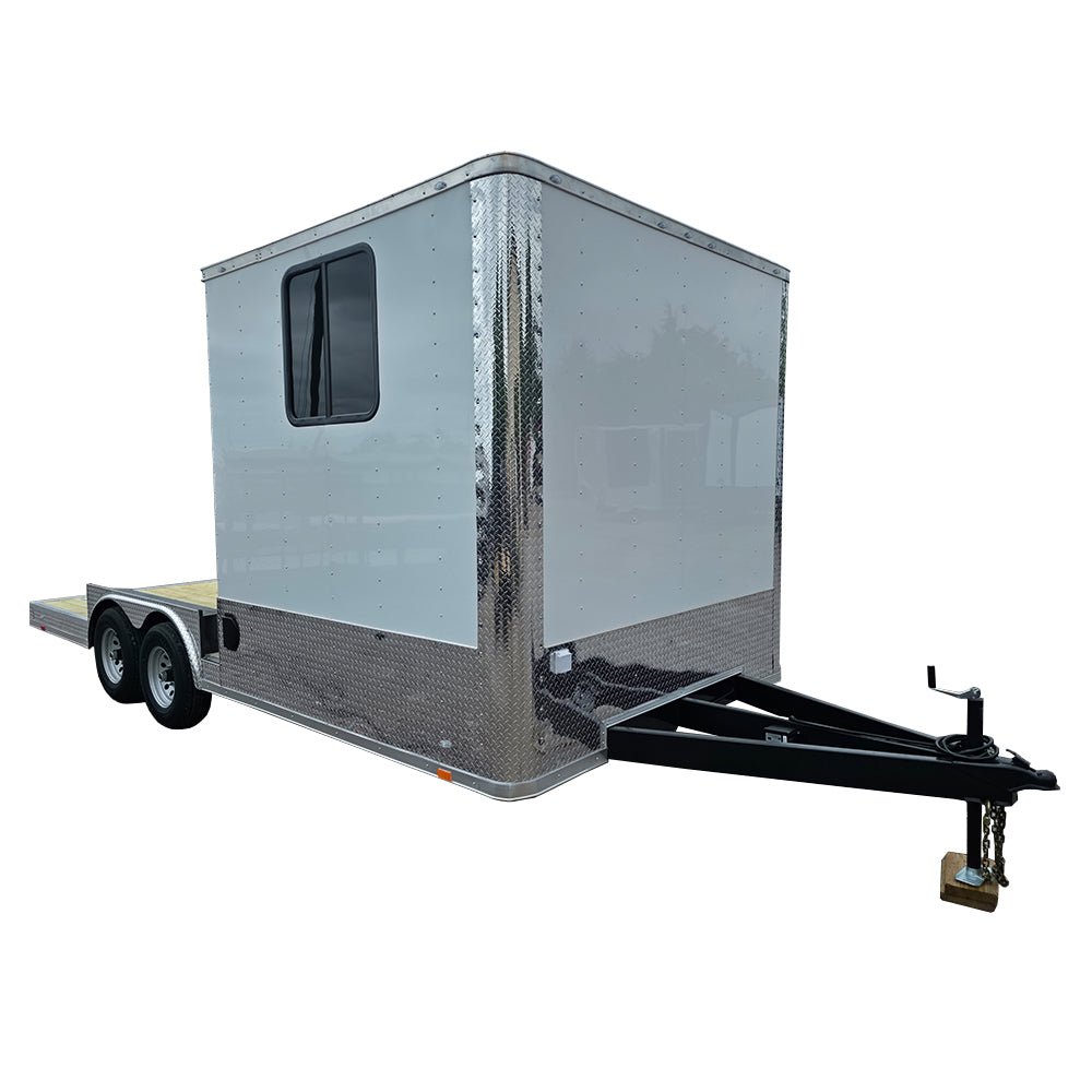 8.5′ X 20′ Custom White Hybrid Trailer With A/C and (2) 5,200lb Axles 8.5′ X 20′ Custom White Hybrid Trailer With A/C and (2) 5,200lb Axles - Image 1