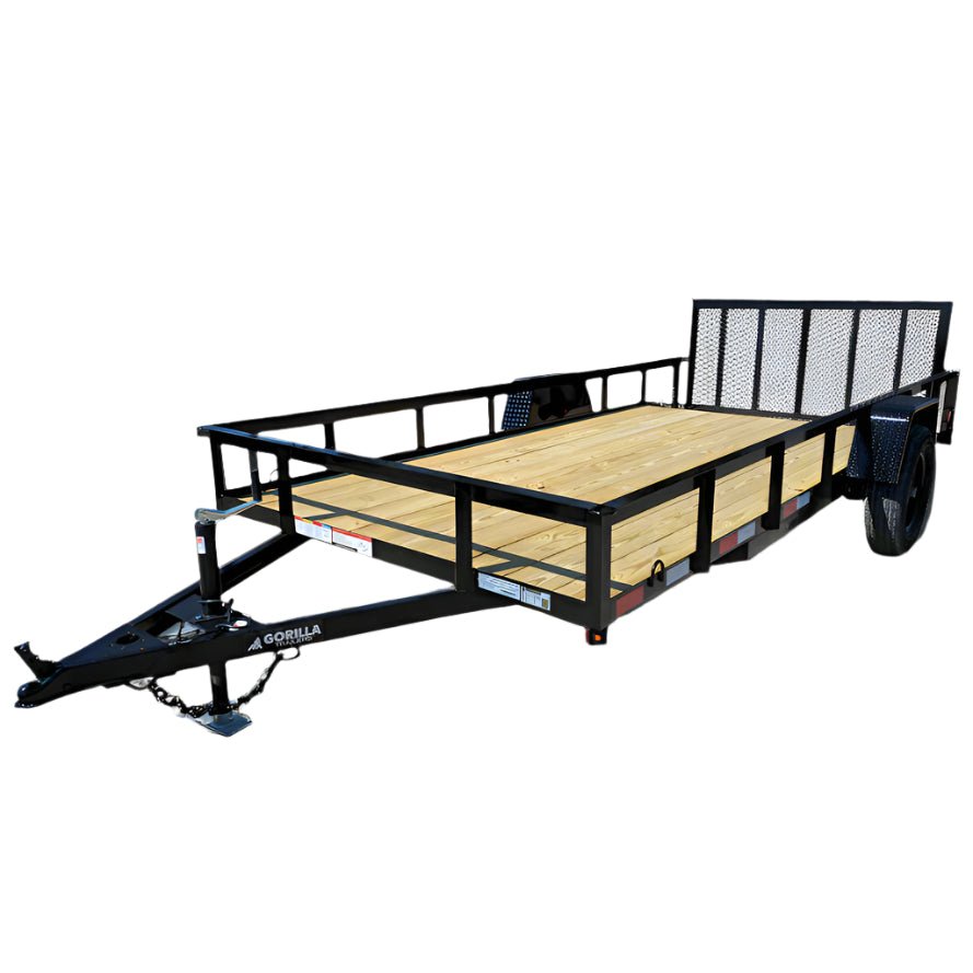 6’4″ x 14 Utility Trailer Dovetail With Gate Powder Coated 3,500lb Axle 6’4″ x 14 Utility Trailer Dovetail With Gate Powder Coated 3,500lb Axle - Image 1