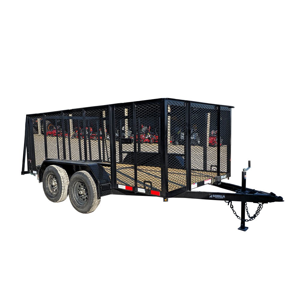 6.4′ X 12′ Straight Deck Tandem Utility Trailer 4ft Mesh Sides (2) 3,500lb Axles 6.4′ X 12′ Straight Deck Tandem Utility Trailer 4ft Mesh Sides (2) 3,500lb Axles - Image 1