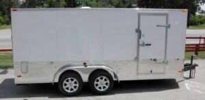 Enclosed Trailer 7’x16′ – V-Nose Motorcycle Lawn Mower Storage - Image 8