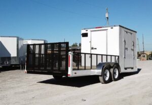 Enclosed Utility Hybrid Trailer 7’x20′ – Lawn Mower Equipment Hauler Storage - Image 4