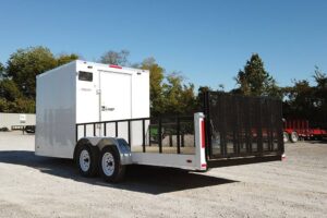 Enclosed Utility Hybrid Trailer 7’x20′ – Lawn Mower Equipment Hauler Storage - Image 5