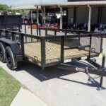 6.4×12 Dovetail Utility Trailer with 2ft Mesh Sides (2) 3,500lb Axles 7K GVWR