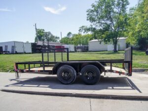 7×14 Utility Trailer with Side Gate and Dbl Brake (2) 3,500lb Axle - Image 4