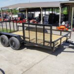 7×14 Utility Trailer with Side Gate and Dbl Brake (2) 3,500lb Axle