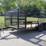 6.4×16 Dovetail Utility Trailer Stacked Baskets (2) 3500lb Axles
