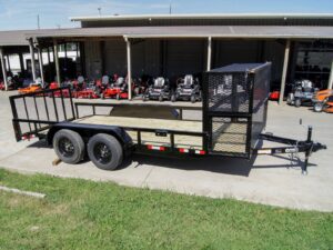 6.4×16 Dovetail Utility Trailer Stacked Baskets (2) 3500lb Axles - Image 7