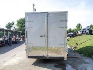 7×20 Enclosed Trailer White – Silver ATP Barn Door (2) 3500lb Axles - Image 3