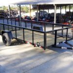 6.4×14 Dovetail Utility Trailer with 2ft Mesh Sides 3,500lb Axle